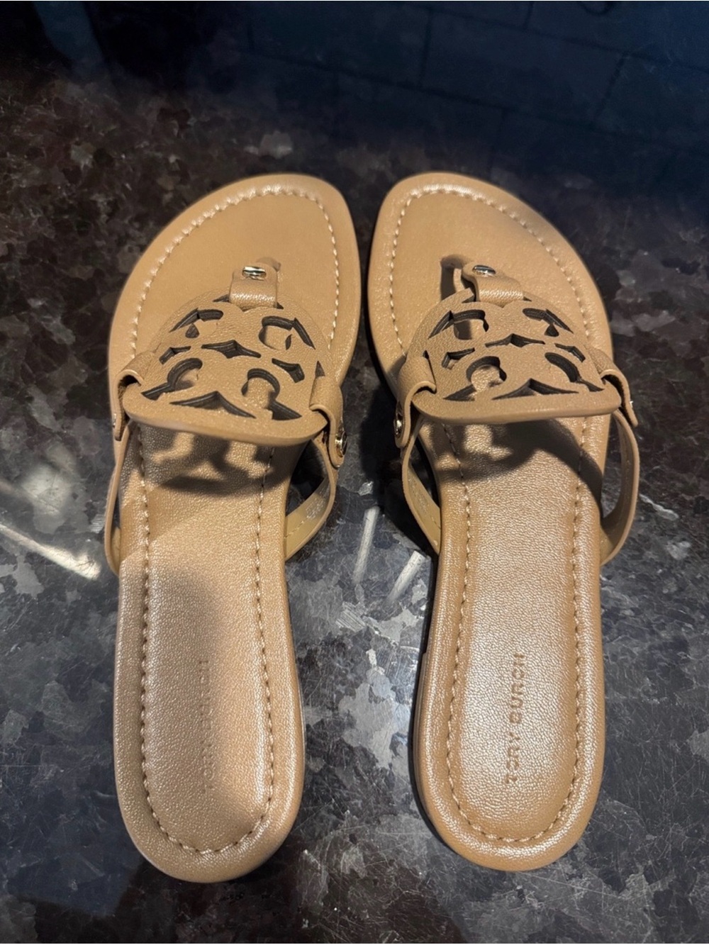 Tory Burch Women's Miller Sandals Almond Flour (color) - Picture 7 of 8